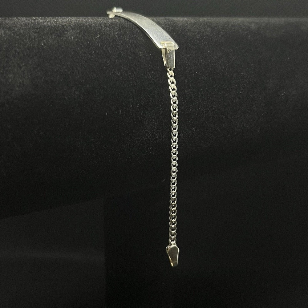Esclava Con Plaquita De Plata 925,925 Silver Bracelet - 6 Inch